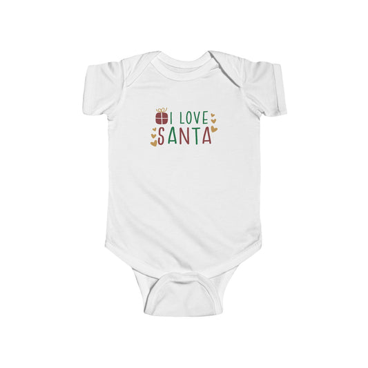 I love Santa - Infant Fine Jersey Bodysuit